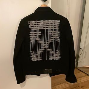 Perfect condition black denim off-white jacket